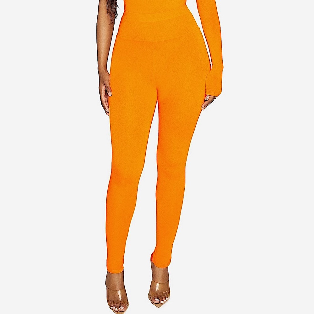 Get NW Waisted Leggings, orange, medium, NWT, naked wardrobe